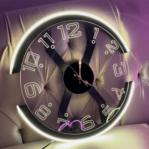 Modern Style Neon X Clock Ambient Light- Azadi sale offer  (15)15 total reviews
